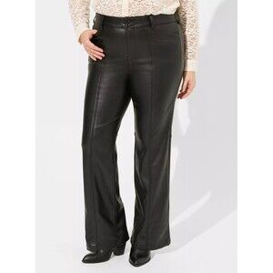 Torrid‎ Womens 16T Pintuck Trouser Boot High Rise Black Pant NWT